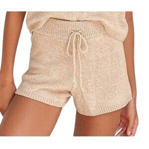 DYI Women's Sweater Felt Bottom Short Tan Size Medium